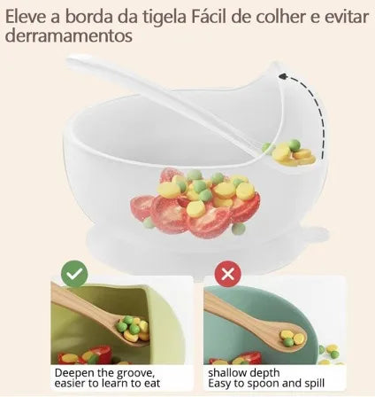 Kit Alimentação Infantil em Silicone com 8 Peças (BPA Free)