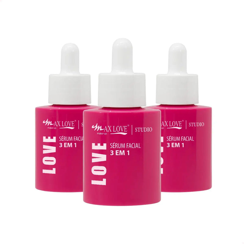 Sérum Facial com Vitamina C e Ácido Hialurônico 30ml - 3 em 1 -Max Love