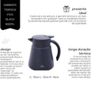 Garrafa Térmica Preta 600ml em Aço Inox