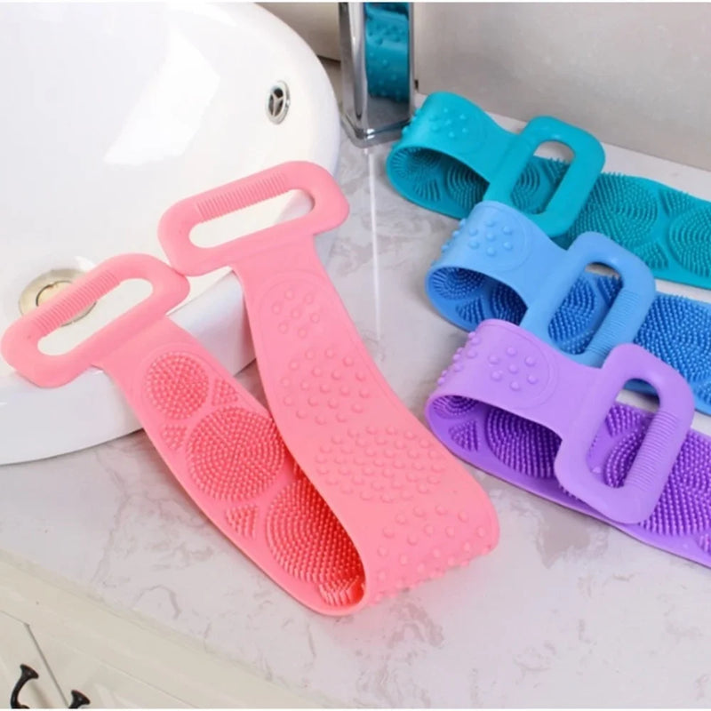 Esponja Massageadora de Banho com Alça Silicone - 60cm