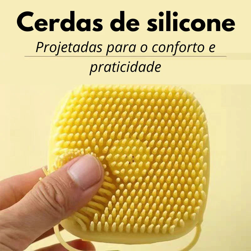 Escova com Dispenser para Pets -Bucha Silicone