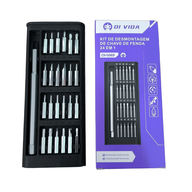 Kit Desmontagem Chave Magnética de Precisão + Caneta de Liga de Alumínio