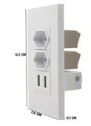 Tomada de Parede Entradas Carregador USB - Dispositivo Universal