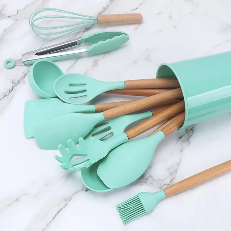 Kit Ùtensílios para Cozinha Silicone BPA -12 Peças
