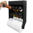 Porta Temperos com Suporte MDF  - Tampa Dosadora Dupla 130ml - 8un