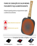 Frigideira Antiaderente 3 Furos Cerâmica Aço Carbono Compatível Fogão Gás e Indução