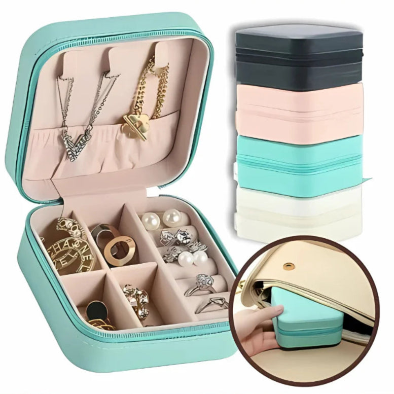 Mini Porta Jóias Portátil -Estojo Organizador