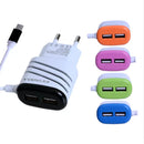 Carregador de Tomada 2 Entradas USB -Carregamento Rápido