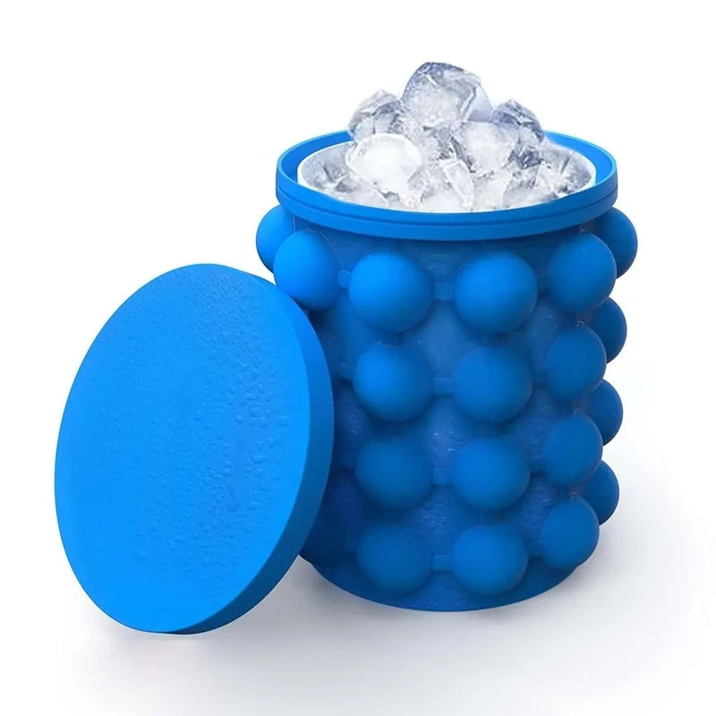 Balde de Cubo de Gelo de Silicone -Portátil.