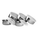 Jogo Potes de Alumínio Com Tampa -Aço Inoxidável (5un)