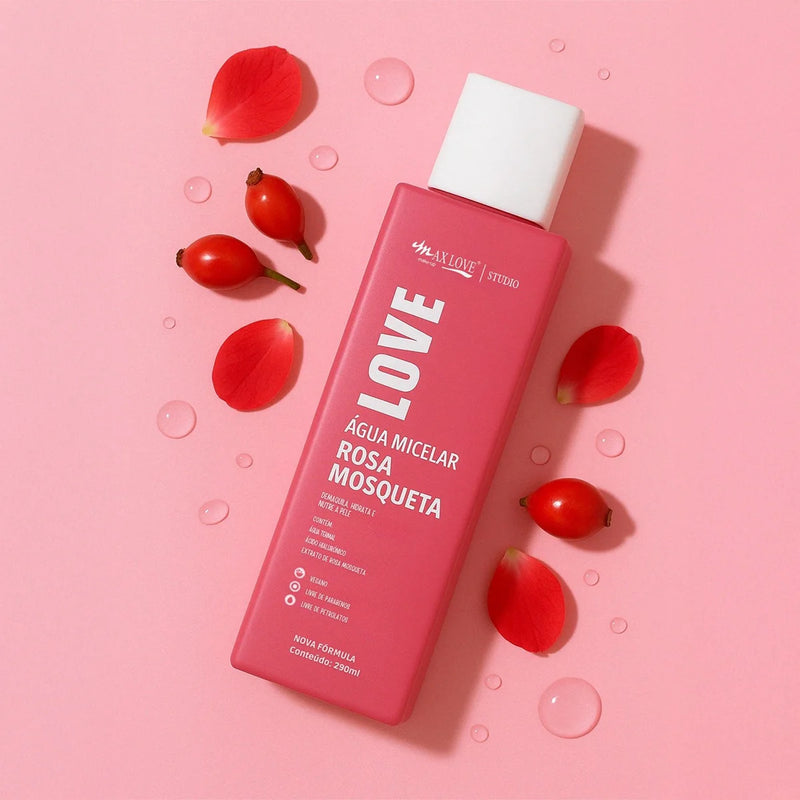 Água Micelar Limpeza Suave, Hidratação Leve e Toque Fresco - Max Love 290ml