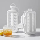 Garrafa de Silicone Dobrável 600ml com Forma de Gelo Embutida – Livre de BPA e Portátil