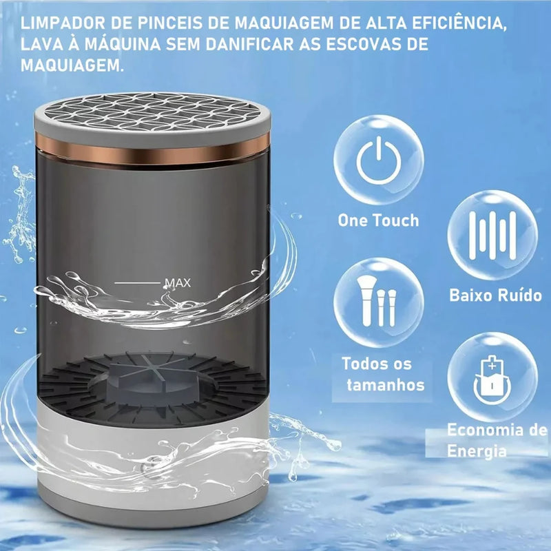 Máquina Elétrica de Limpeza de Pincéis de Maquiagem Portátil USB