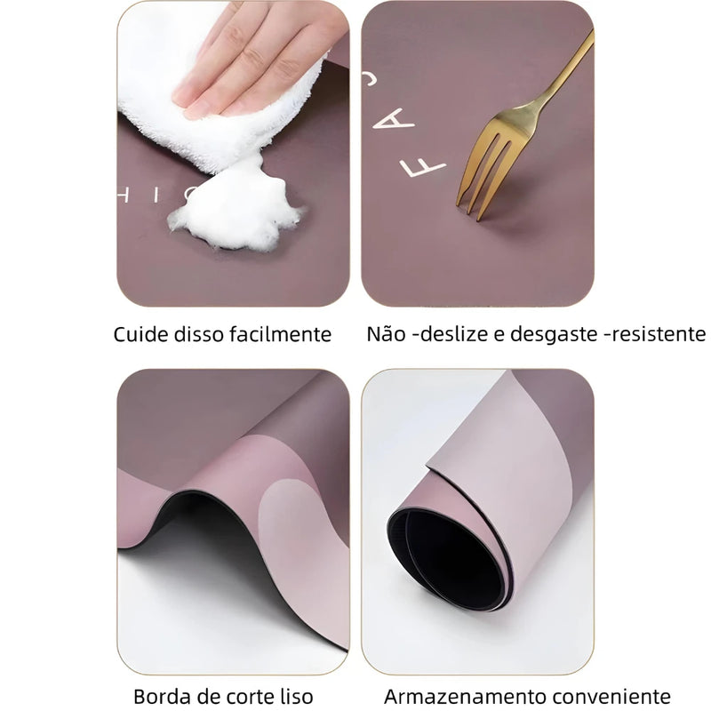 Tapete Oval Antiderrapante 60x40cm para Banheiro
