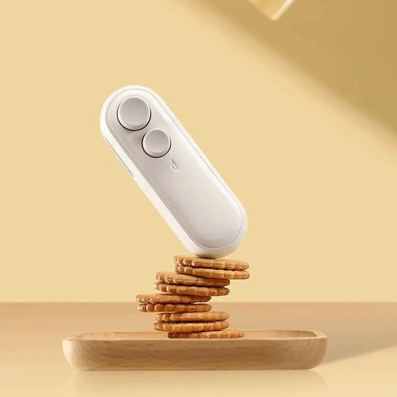 Mini Seladora de Plástico Recarregável 2 em 1 com Ímã e Cabo USB