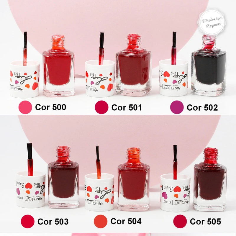 Lip Tint 3 em 1 Max Love com Ácido Hialurônico, Rosehip e D-Pantenol 9ml