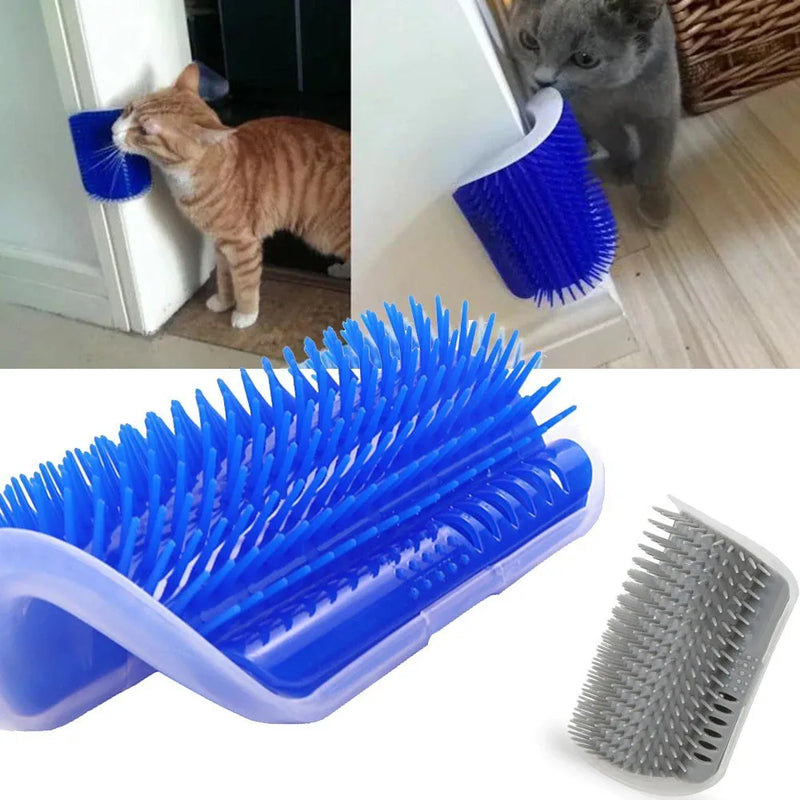Escova Massageadora de Parede para Gatos com Catnip - Erva De Gato