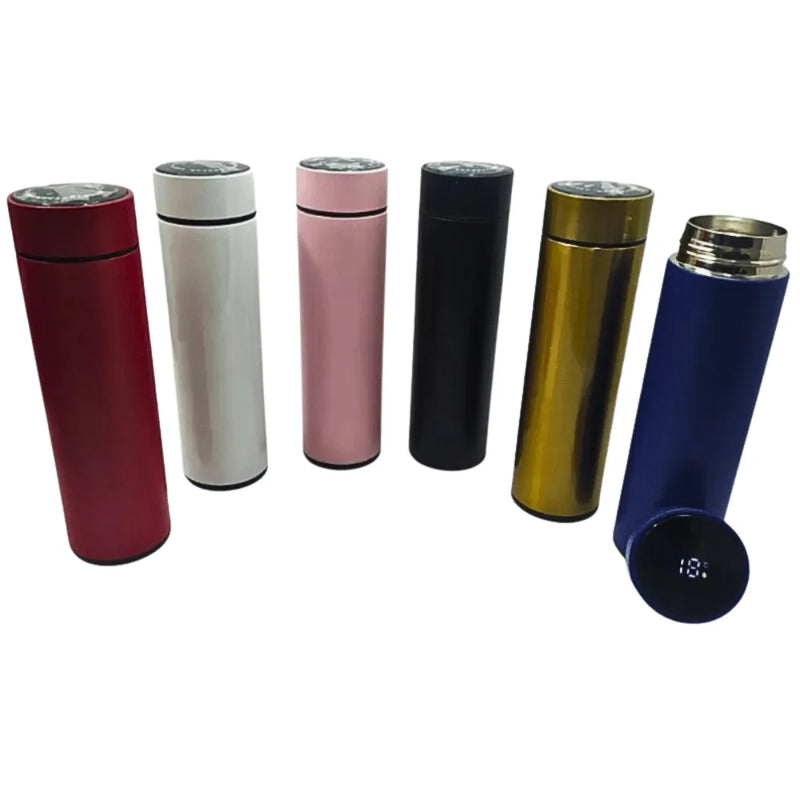 Garrafa Térmica Inteligente 500ml com Display Digital de Temperatura em Inox
