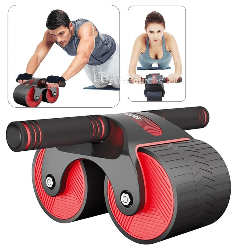 Roda Abdominal Fitness Musculação Aparelho Estável Rebote Alça Antiderrapante