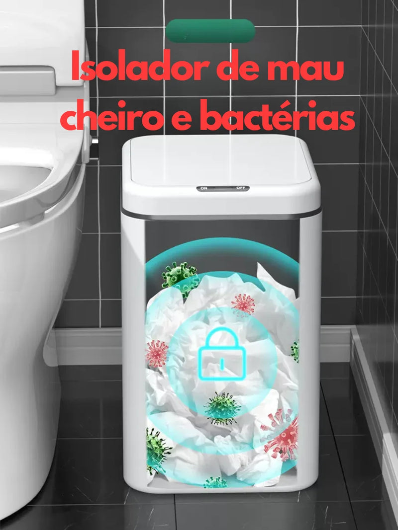 Lixeira Automática Inteligente 16L com Sensor de Movimento e Toque