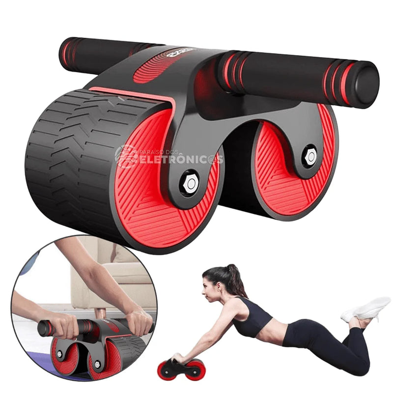 Roda Abdominal Fitness Musculação Aparelho Estável Rebote Alça Antiderrapante