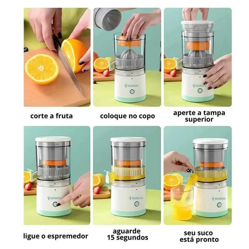 Espremedor de Frutas Elétrico Portátil 500ml USB Bivolt – Ejeção de Polpa