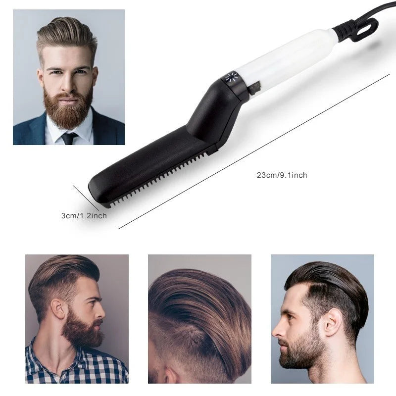Chapinha Masculina 2 em 1 Prancha Modeladora e Alisadora de Cabelo e Barba