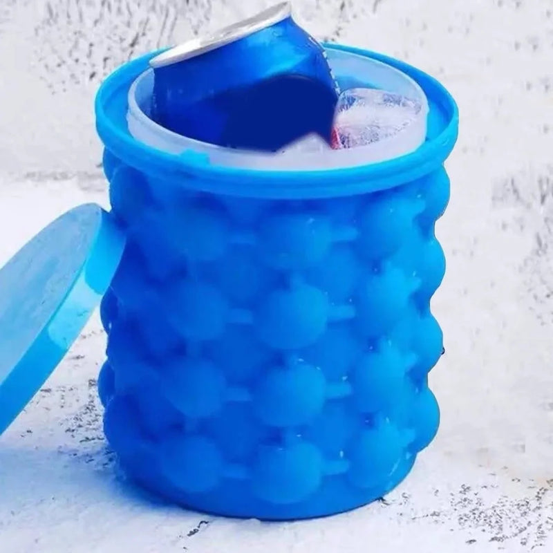 Balde de Cubo de Gelo de Silicone -Portátil.