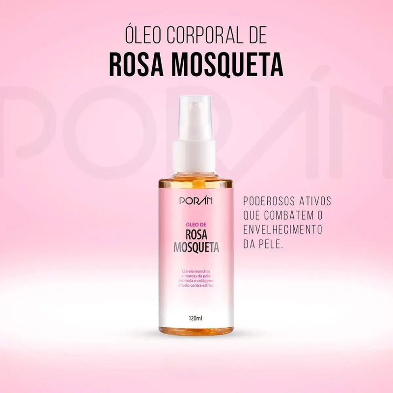 Óleo Corporal Rosa Mosqueta Vegano 120ml - Porán
