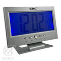 Relógio Despertador Digital com Display LCD LED, Termômetro e Acionamento por Som