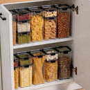 Potes Herméticos de Acrílico Empilháveis com trava + Etiqueta - 9 un