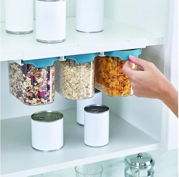 Conjunto Suspenso de Armazenamento de Alimentos 3 Potes 1,3L