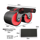 Roda Abdominal Fitness Musculação Aparelho Estável Rebote Alça Antiderrapante