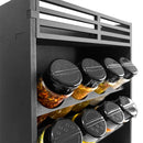 Porta Temperos com Suporte MDF  - Tampa Dosadora Dupla 130ml - 8un