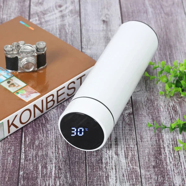 Garrafa Térmica 500ML Com Led Inox - Display Digital