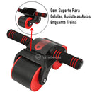 Roda Abdominal Fitness Musculação Aparelho Estável Rebote Alça Antiderrapante