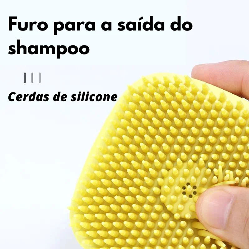 Escova com Dispenser para Pets -Bucha Silicone