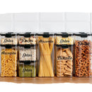 Potes Herméticos de Acrílico Empilháveis com trava + Etiqueta - 9 un