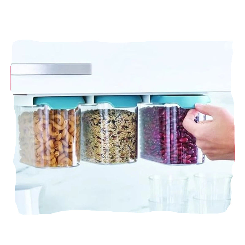 Conjunto Suspenso de Armazenamento de Alimentos 3 Potes 1,3L
