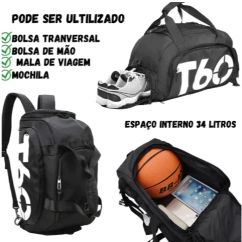 Mochila de Viagem em Lona Canvas 30L Impermeável