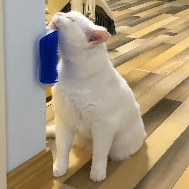Escova Massageadora de Parede para Gatos com Catnip - Erva De Gato