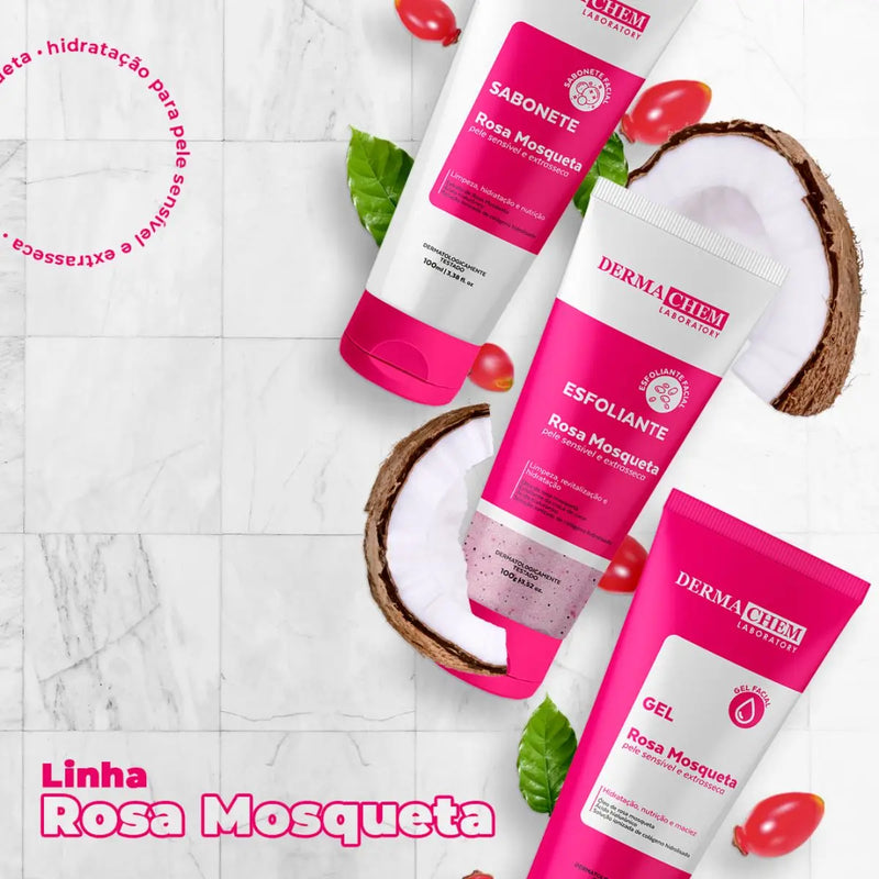 Gel Esfoliante Rosa Mosqueta Pele Sensível e Extra Seca
