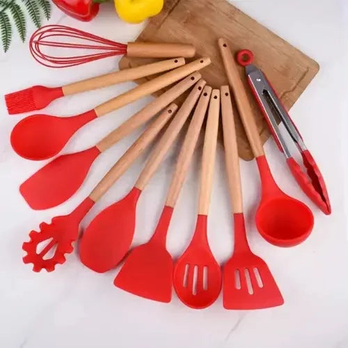 Kit Ùtensílios para Cozinha Silicone BPA -12 Peças