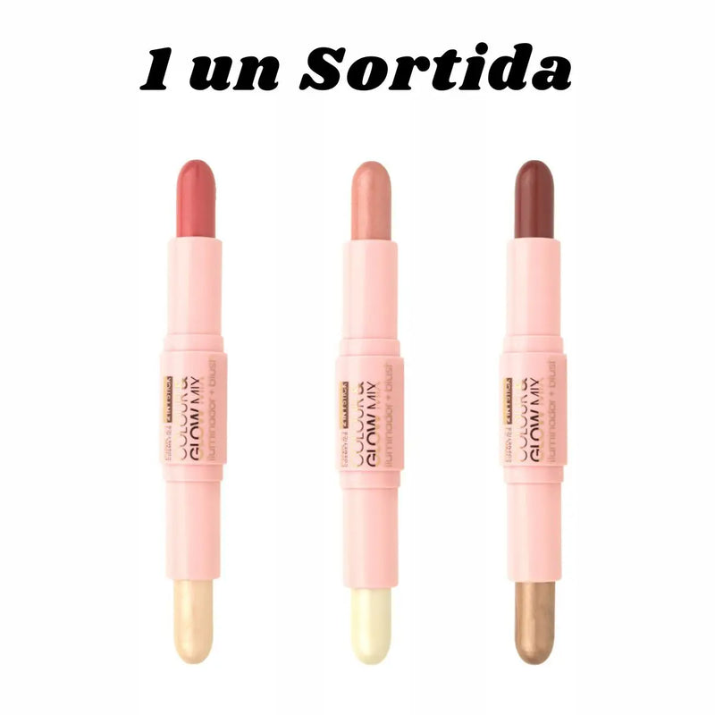 Mix de Iluminador e Blush em Bastão Glow - Rosa 21