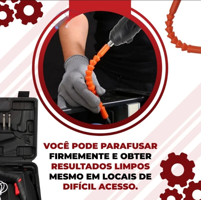 Parafusadeira Carregador de Bateria USB (Posição Dupla) 360°c -48peças