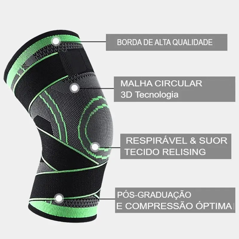 Joelheira De Compressão Ajustável.