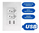 Tomada de Parede Entradas Carregador USB - Dispositivo Universal