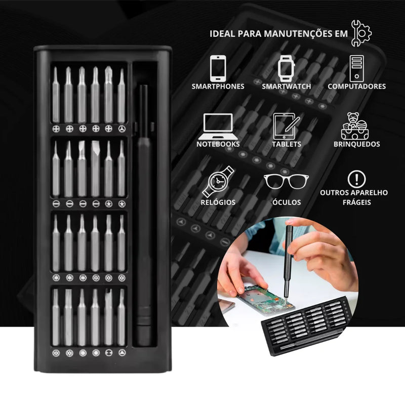 Kit Desmontagem Chave Magnética de Precisão + Caneta de Liga de Alumínio