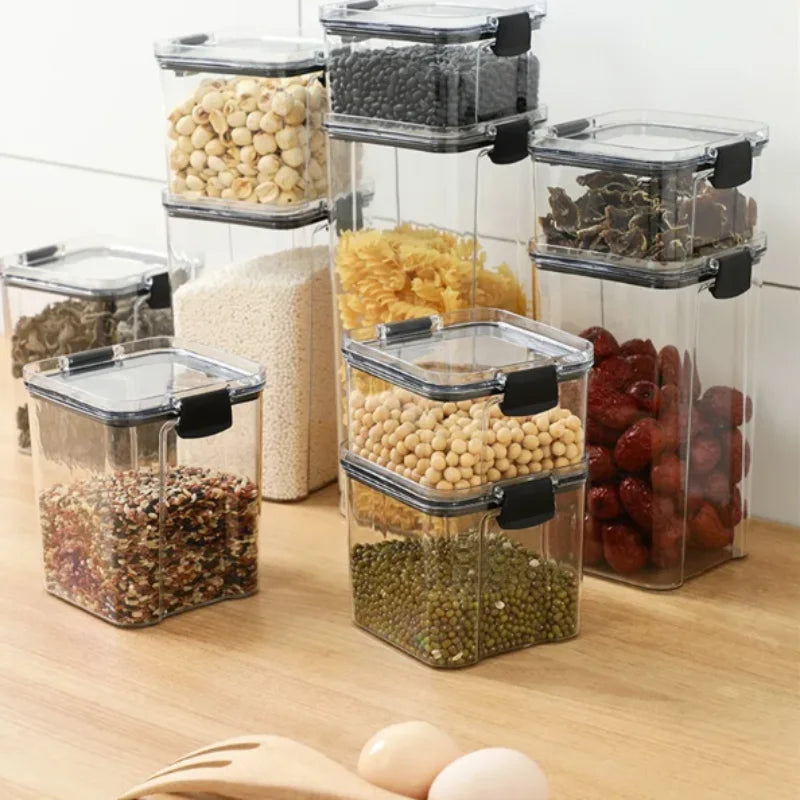 Kit Potes Empilháveis BPA Free com Trava Lateral - (4 Peças)