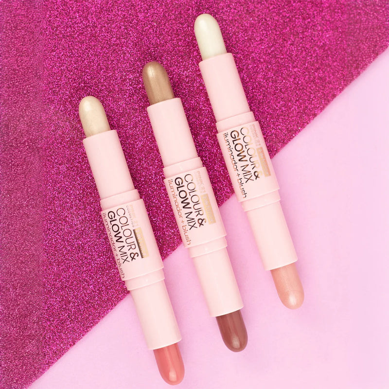 Mix de Iluminador e Blush em Bastão Glow - Rosa 21